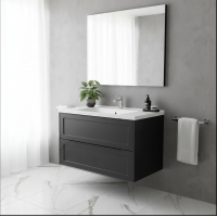 Vanity - Jess Series H900-01 Wall Hung - 100% Water Proof Black